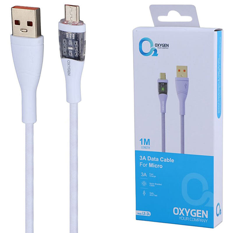 11 کابل micro usbفست شارژ 3 آمپر اکسیژن LX-24